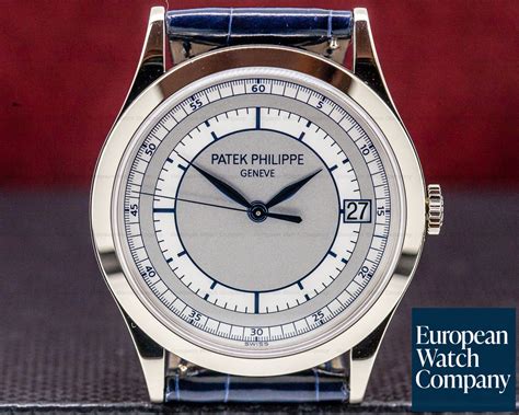 patek philippe calatrava white gold 96 black|patek philippe 18k white gold.